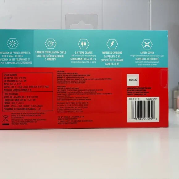 NWT Bluehive UV Phone Sterilizer Box & Wireless Charging - Picture 6 of 7